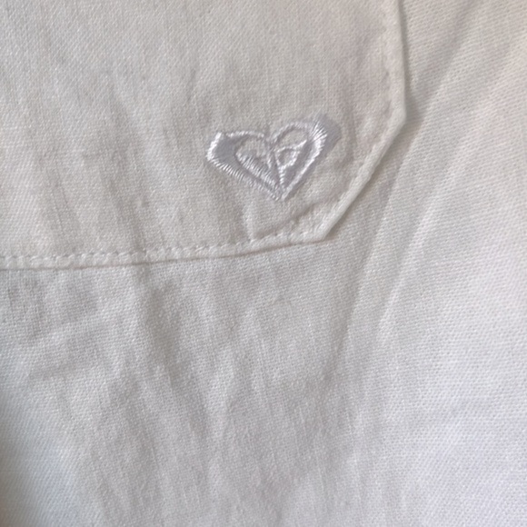 Nwt Roxy Women’s Oceanside Flare Wide Leg Sea Salt Linen Blend Pants XL - Picture 13 of 15